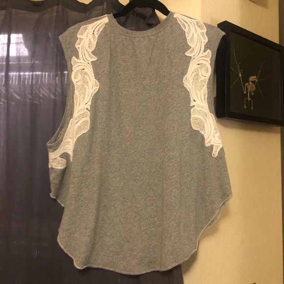 Free People - We The Free Grey Top size M - Picture 2 of 4